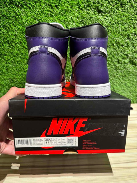 Jordan 1 Retro High Court Purple White Sz 11.5.