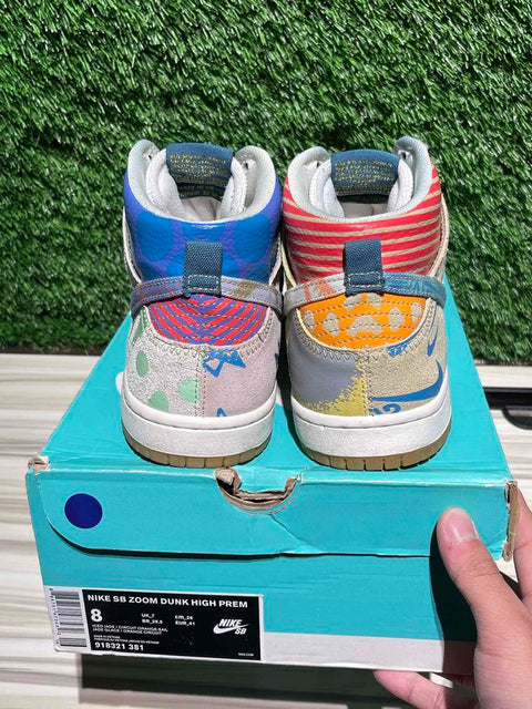 Nike SB Dunk High Thomas Campbell What the Dunk Sz 8M