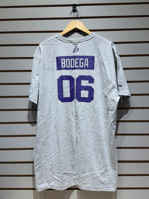 Los Angeles Lakers Heather Gray M&N x Bodega My Town's Hometown Logo T-Shirt Sz XXL