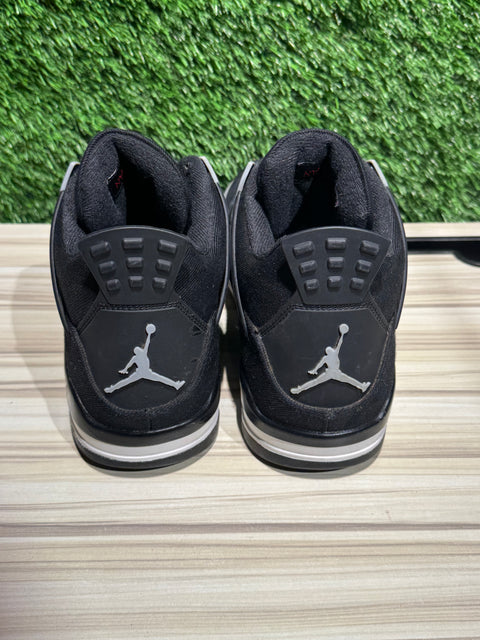 Jordan 4 Retro SE Black Canvas Sz 9.5M