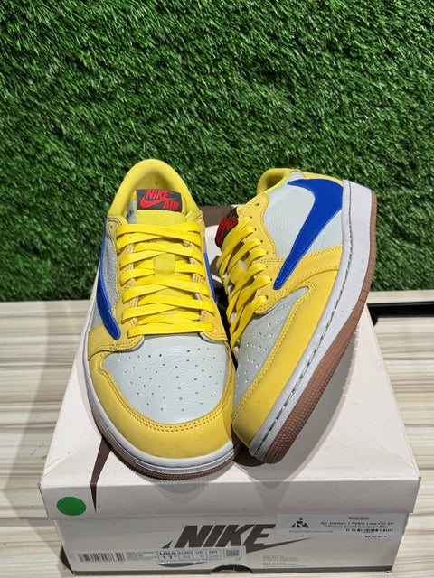Jordan 1 Retro Low OG SP Travis Scott Canary (Women's) Sz 10M/11.5W