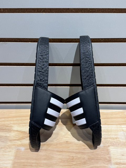 adidas Adilette Boost Slides Black White Stripes Sz 11