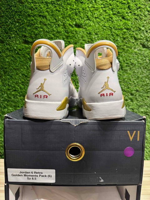 Jordan 6 Retro Golden Moments Pack (6) Sz 8.5