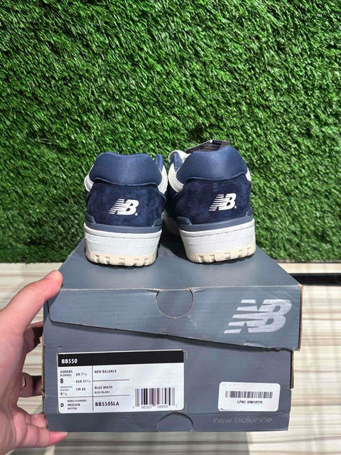 New Balance 550 Natural Indigo Suede Sz 8M