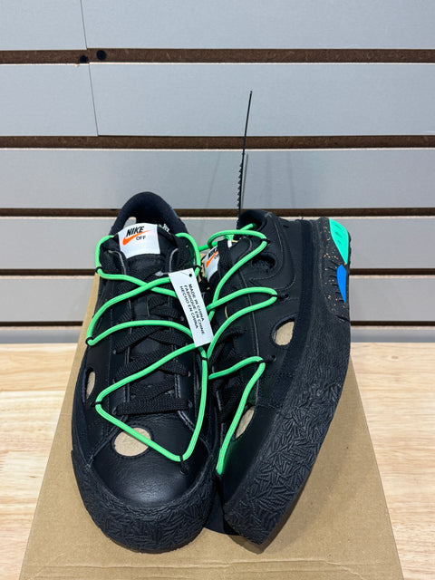 Nike Blazer Low Off-White Black Electro Green Sz 11