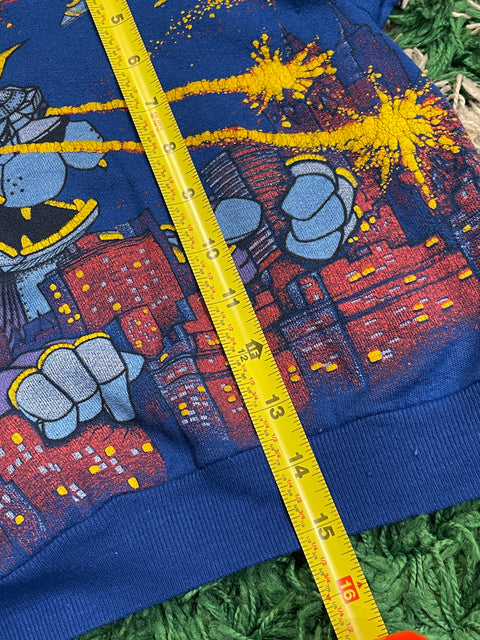 Zabaione Kids Vintage Kid Blue Crewneck AOP Dogzilla City