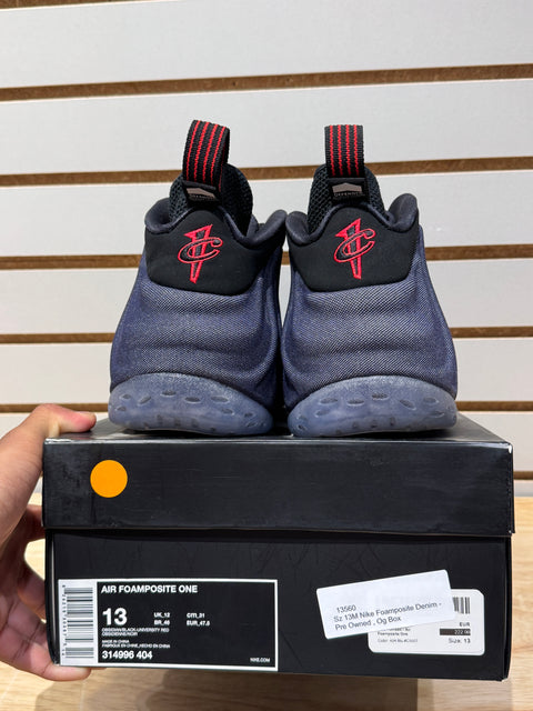 Nike Air Foamposite One Denim Sz 13