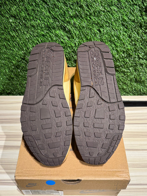 Nike Air Max 1 Travis Scott Cactus Jack Wheat Lemon Drop Sz 9M.