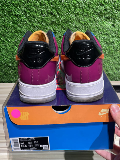 Nike Air Force 1 Low SP Undefeated Multi-Patent Total Orange Sz 12