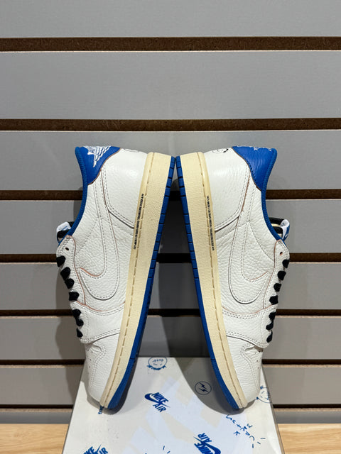 Jordan 1 Retro Low OG SP Fragment x Travis Scott Sail Military Blue Sz 7.5M