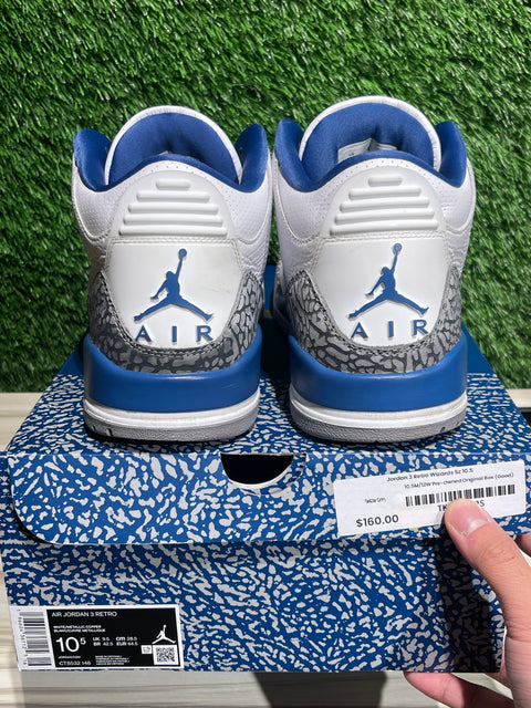 Jordan 3 Retro Wizards Sz 10.5