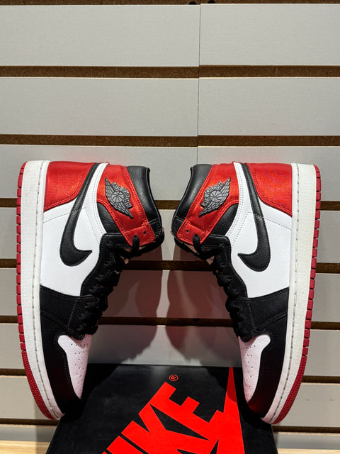 Jordan 1 Retro High Satin Black Toe (Women's) Sz 9.5W/8M