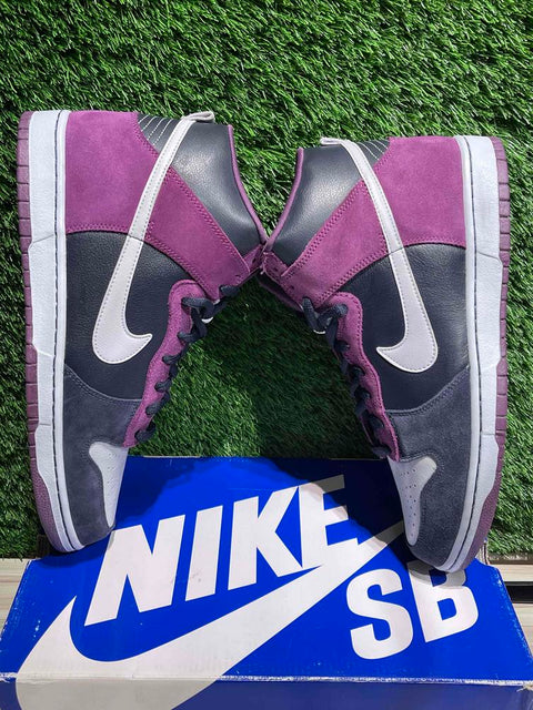 Nike SB Dunk High Dark Obsidian Metallic Platinum Unheaven Gate Sz 13