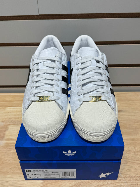 adidas Superstar Vintage Bape White Black Sz 8.5M