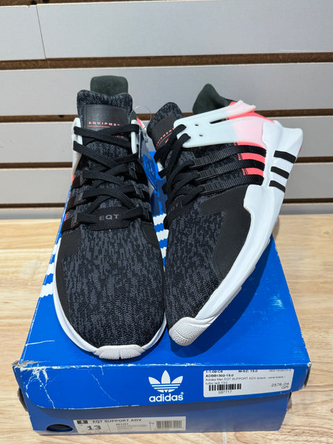adidas EQT Support ADV Primeknit Core Black Turbo White Sz 13