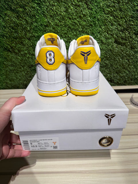 Nike Air Force 1 Low Retro QS Kobe Bryant Lakers Home Sz 9