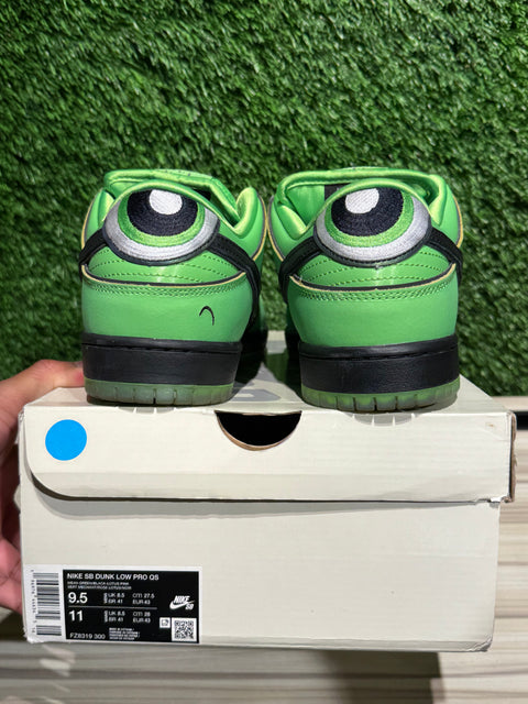 Nike SB Dunk Low The Powerpuff Girls Buttercup Sz 9.5