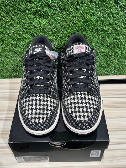 Nike Dunk Low Harris Tweed White Black Multi (Women's) Sz 11M