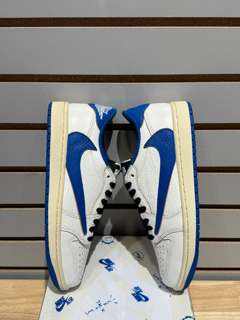 Jordan 1 Retro Low OG SP Fragment x Travis Scott Sail Military Blue Sz 7.5M