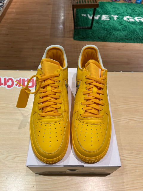 DS Off-White ICA University Gold Air Force 1 Sz 11.5