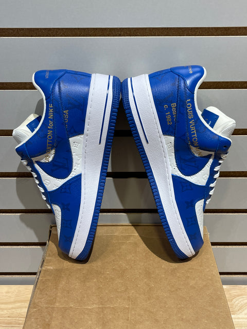 Louis Vuitton Nike Air Force 1 Low By Virgil Abloh White Royal Sz 9.5