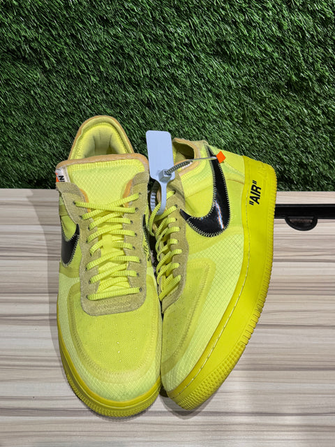 Nike Air Force 1 Low Off-White Volt Sz 13