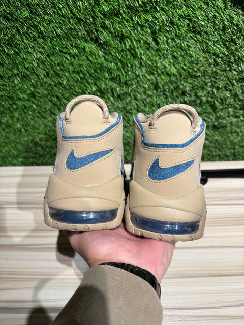 Nike Air More Uptempo 96 Limestone Valerian Blue Sz 9.5
