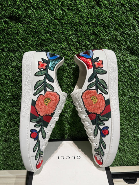 Gucci Ace Embroidered Floral Sz 41 (8M/9.5W)
