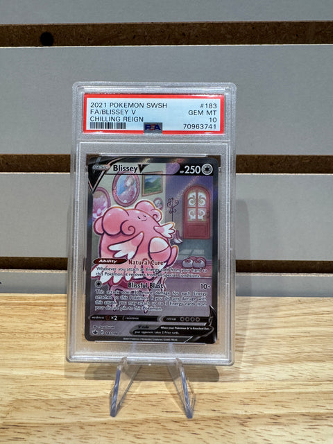 2021 POKEMON SWSH FA/BLISSEY V CHILLING REIGN PSA 10