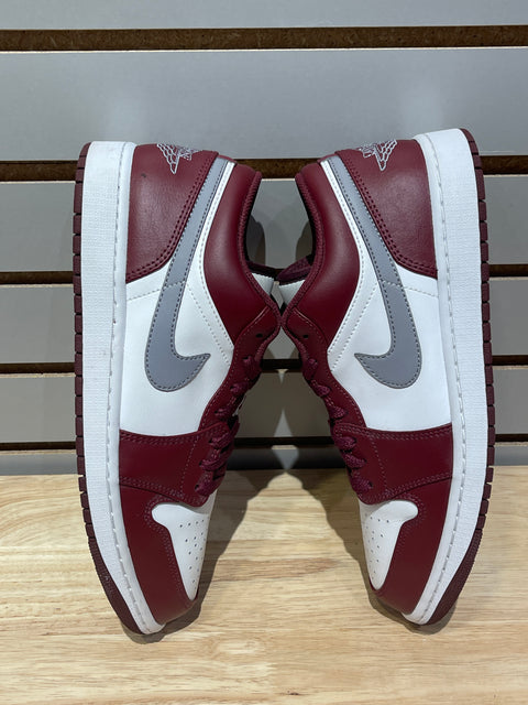 Jordan 1 Low White Bordeaux Sz 10.5