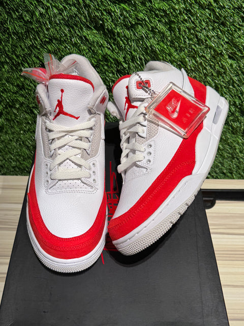 Jordan 3 Retro Tinker White University Red Sz 8.5