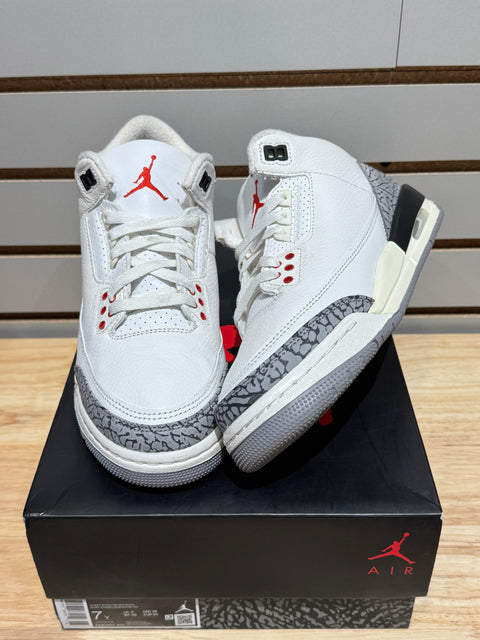 Jordan 3 Retro White Cement Reimagined (GS) Sz 7Y