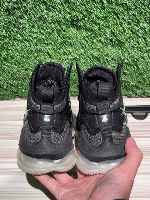 Nike LeBron 19 Black Anthracite Green Glow Sz 6.5M