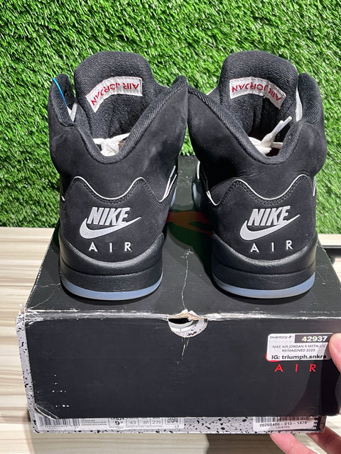 Jordan 5 Retro OG Black Metallic Reimagined Sz 9.5