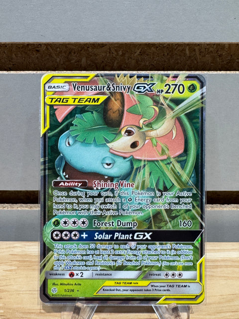 Pokémon Venusaur & Snivy GX - SM - Cosmic Eclipse (SM12)