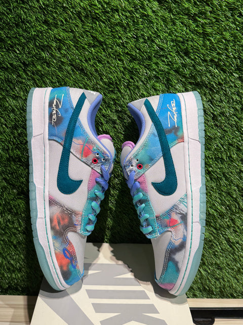 Nike SB Dunk Low Futura Laboratories Bleached Aqua Sz 9M