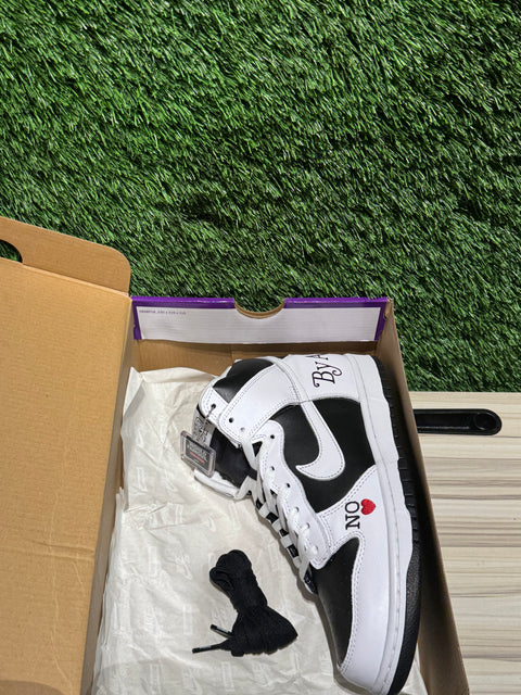 Nike SB Dunk High Supreme By Any Means Black Sz 9.5M