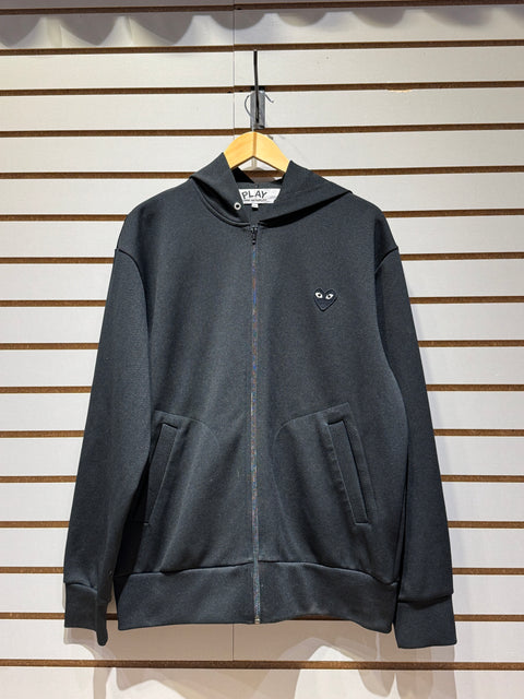 Comme des Garcons PLAY Play Big Black Heart Zip Up Hoodie Sz XL