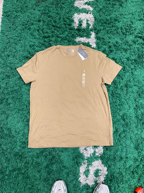 Polo Ralph Lauren NWT Brown Cotton T-Shirt Light Brown Pony