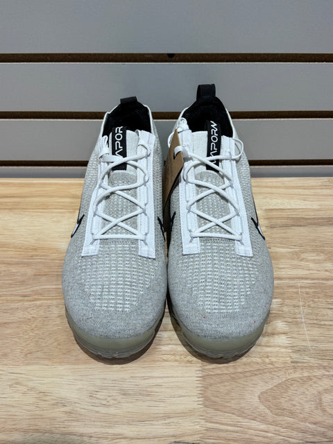 Nike Air VaporMax 2021 FK White Black Metallic Silver Sz 13