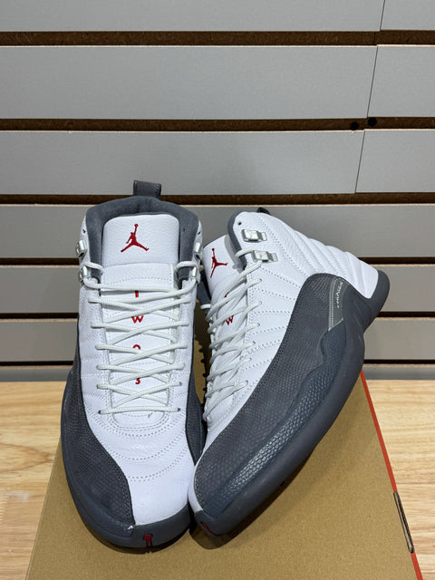 Jordan 12 Retro White Dark Grey Sz 11