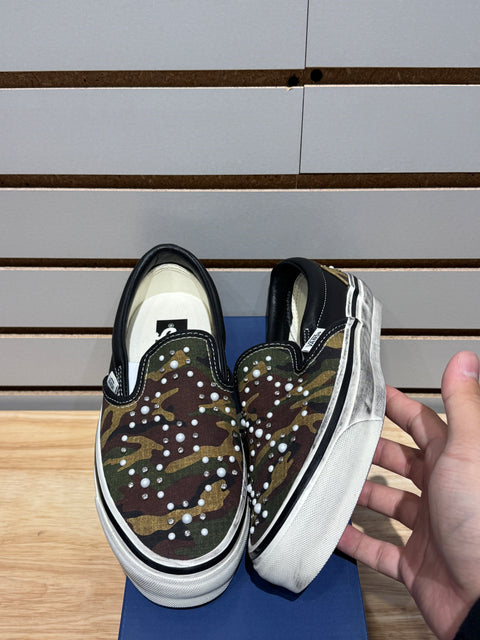 Vans LX Classic Slip-On 98 Pearlized Pack Camo Black Sz 6.5
