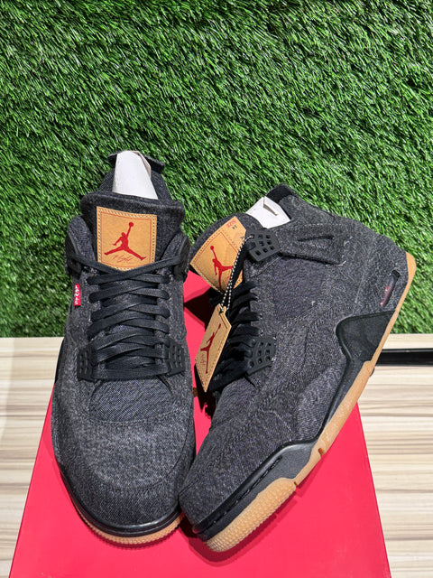 Jordan 4 Retro Levi's Black (Levi's Tag) Sz 14