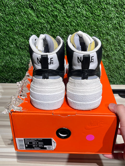 Nike Blazer Mid sacai Black Grey Sz 7.5M