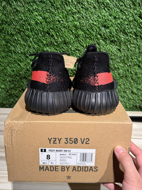 adidas Yeezy Boost 350 V2 Core Black Red Sz 8