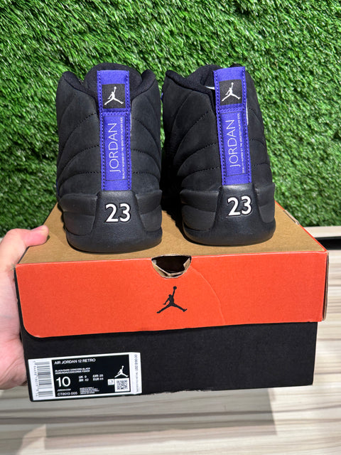 Jordan 12 Retro Black Dark Concord Sz 10