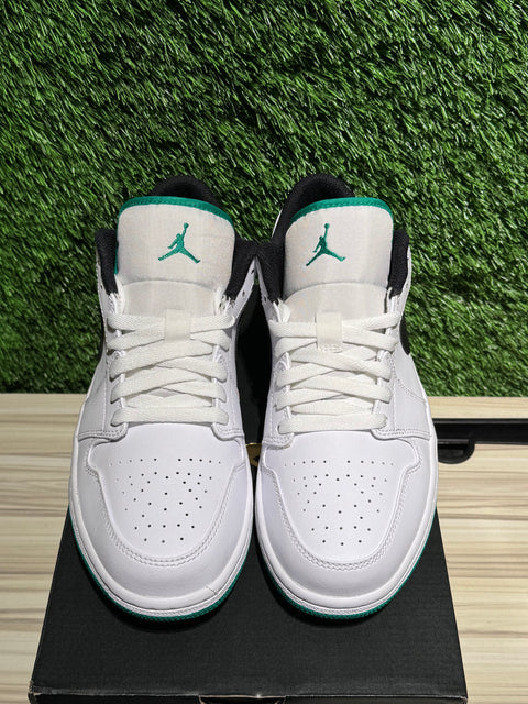 Jordan 1 Low White Lucky Green Black Sz 8.5M