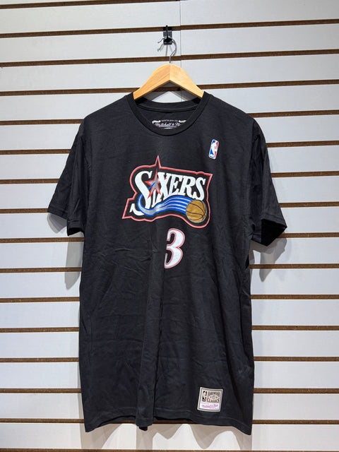 Mitchell & Ness Philadelphia 76ers Allen Iverson Name 97' T-Shirt Sz XL