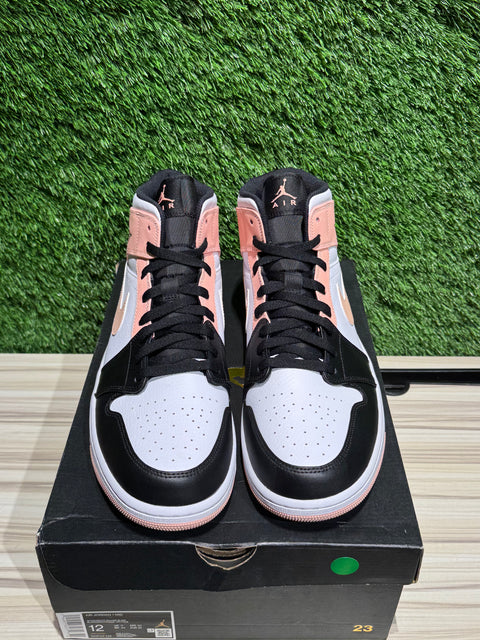 Jordan 1 Mid Arctic Orange Black Toe Sz 12M