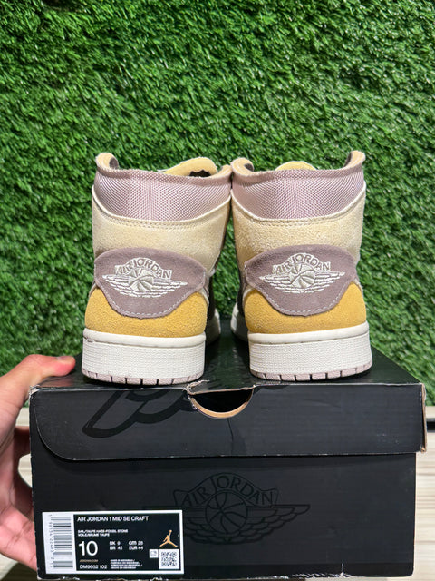 Air Jordan 1 Mid SE Craft Taupe Haze Sz 10